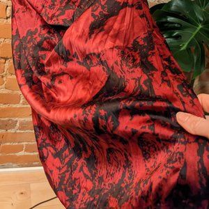 Gorgeous red silk cocktail dress